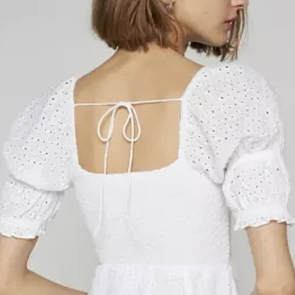 NWT UO Kimchi Blue Ivy Eyelet White Lace Romper - Picture 5 of 7